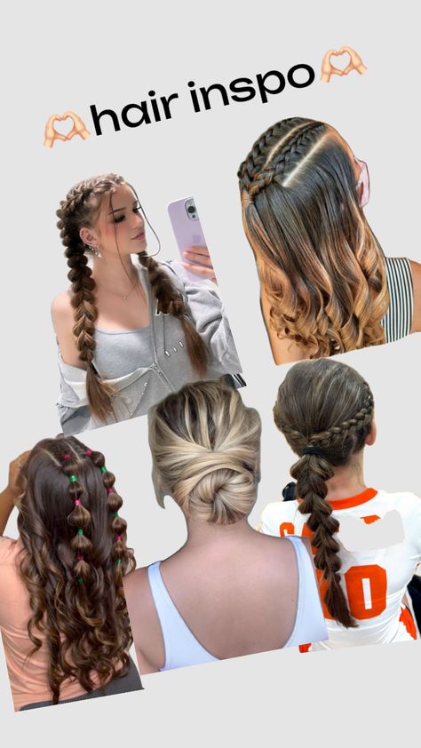 #hairinspo School 5th Grade, Summer Hair Care, Hairstyle Examples, Easy Hairstyles For Thick Hair, Cute Simple Hairstyles, Hairstyles For Layered Hair, Hair Stylies, Short Hair Styles Easy, Dye My Hair