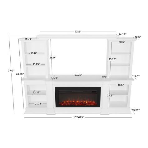 [PaidAd] The Monte Vista Is A Media Center, Bookcase, And Fireplace Mantel All In One. Made Of Hardwood Veneered Mdf, The Media Console Can Accommodate Flat Screen Tvs Up To 60', And Offers Plenty Of Storage Space. The Real Flame Landscape Electric Fireplace Will Provide Supplemental Heat For Rooms Up To 1,000 Square Feet And Offers Features Such As Multicolored Flames, Pre-Set Temperature Settings, Timer, And Remote Control. Assembly Is Required. The #builtinelectricfireplaceideas Electric Fireplace Media Console, Fireplace Media Console, Electric Fireplace Entertainment Center, Media Electric Fireplace, Electric Fireplace Tv, Tv Fal, Built In Electric Fireplace, Cave Basement, Bedroom Basement