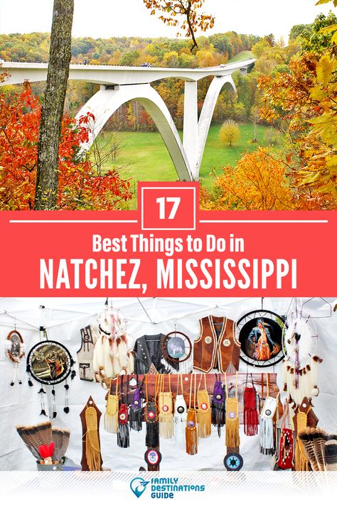 Want to see the most incredible things to do in Natchez, MS? We’re FamilyDestinationsGuide, and we’re here to help: From unique activities to the coolest spots to check out, discover the BEST things to do in Natchez, Mississippi - so you get memories that last a lifetime! #natchez #natchezthingstodo #natchezactivities #natchezplacestogo Things To Do In Natchez Ms, Mississippi Vacation, Visit Mississippi, Natchez Ms, Arkansas Vacations, Vicksburg Mississippi, Mississippi Travel, Natchez Mississippi, Natchez Trace