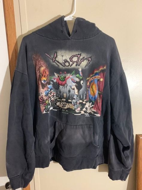 Korn Hoodie, Korn Band, Band Hoodies, Mode Ootd, Band Merch, Swaggy Outfits, Vintage Band, 2000s Fashion