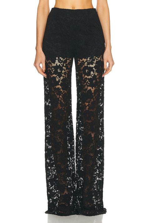 Find SANS FAFF London Lace Flared Pant on Editorialist. SANS FAFF London Lace Flared Pant in Black Viscose blend. Imported. Dry clean recommended. Hidden side zipper closure. Partially lined. Item not sold as a set. SAFF-WP1. SH-SF01230705-3. About the designer: