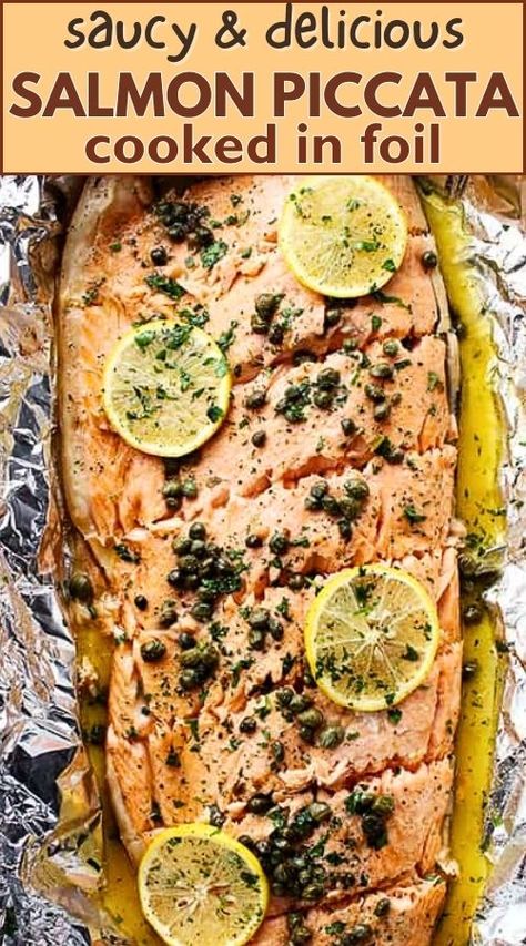 Salmon Picatta Recipe, Salmon Picatta, Shrimp Piccata, Diethood Recipes, Salmon Piccata, Piccata Sauce, Oven Salmon, Bbq Salmon, Oven Baked Salmon