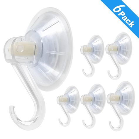 Clear Plastic Suction Cup Hook , oobest 6 Pack Ultra Heavy Duty Hooks Strong Power Lock Hooks Vacuum Traceless Hooks Smooth Waterproof Oil-proof Wall Shower Kitchen Window Bathroom Holder ** Want additional info? Click on the image. (This is an affiliate link) #homestoragehooks Window Bathroom, Bathroom Holder, Suction Cup Hooks, Marble Surface, Utility Hooks, Bathroom Windows, Vacuum Suction, Plastic Hooks, Kitchen Window