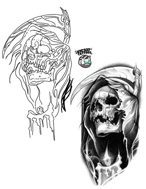 Santa Muerte Stencil, Reaper Tattoo Stencil, Grim Reaper Tattoo Stencil, Santa Muerte Tattoo Stencil, Skull Outline Drawing, Grim Reaper Stencil, Realism Tattoo Stencil, Skull Tattoo Stencil, Tattoo Ideas Stencil