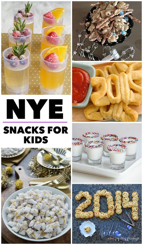 15 New Year’s Eve Snacks and Finger Foods | Kids Activities Blog New Years Meals, New Year's Eve Games For Family, Kids Nye, Nye Party Food, Nye Desserts, Noon Years Eve, Marshmallow Treats Recipe, New Years Eve Snacks, Nye Food