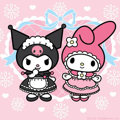 lets be honest.. who doesn't love my melody and kuromi? ♡︎ Kuromi And My Melody, My Melody And Kuromi, Melody And Kuromi, My Melody, Hello Kitty, For Free, Kitty