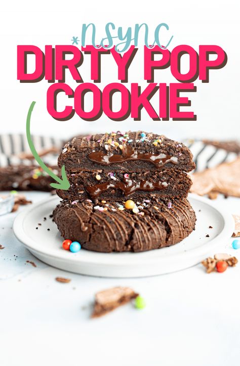 Dirty Pop *NSYNC Cookie - Cooking With Karli Chocolate Pop Tarts, Fudge Pops, Cooking With Karli, Dessert Truffles, Chocolate Pops, Gourmet Cookies, No Strings Attached, Fudge Sauce, Hot Fudge