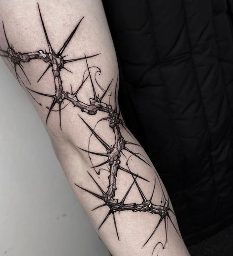 Learn the surprising barbed wire tattoo meaning before you get it on a body. As a bonus, we've added more than 60 unusual ideas for inspiration. Thorns Tattoo, Barbed Wire Tattoo, Wire Tattoo, Thorn Tattoo, Barbed Wire Tattoos, Black Skull Tattoo, Chain Tattoo, P Tattoo, Tattoo Meanings