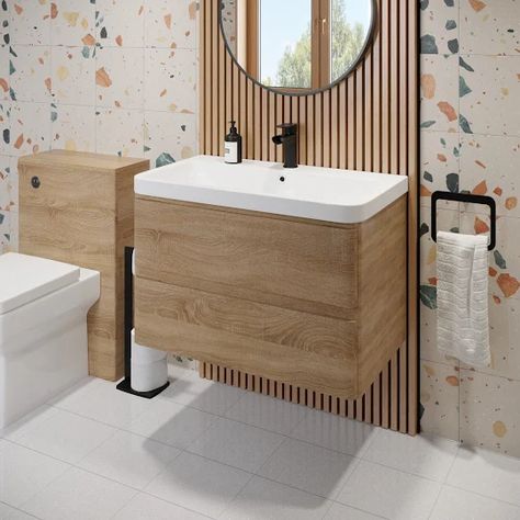 Wooden Bathroom Vanity, Sink Vanity Unit, Wood Bathroom Vanity, Bathroom Furniture Vanity, Bad Inspiration, Basin Vanity Unit, Vanity Design, Bathroom Units, Wooden Bathroom