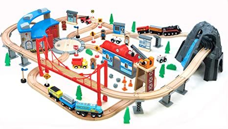 Toy Trains & Train Sets, Toddler Themes, Wood Train, Train Table, Wooden Train Set, Track Toy, Wood Storage Box, Melissa And Doug, Train Sets