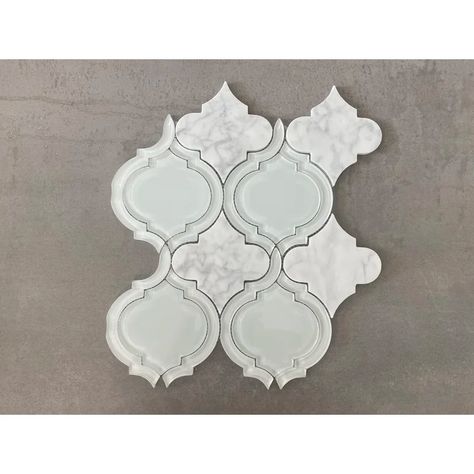 ES Stone Arabesque Mosaic Tile & Reviews | Wayfair White Arabesque Tile Backsplash, 2023 Backsplash, Water Floats, Arabesque Tile Backsplash, Kitchen 2024, Stone Tile Wall, Arabesque Tile, Natural Stone Wall, Mosaic Floor Tile