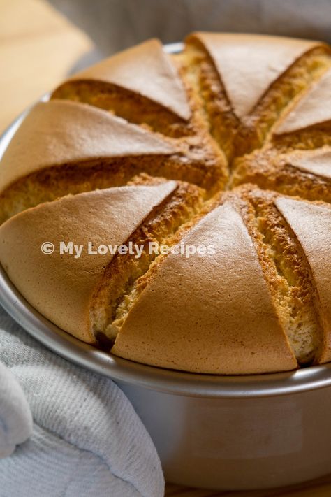 Butter Chiffon Cake Butter Chiffon Cake Recipe, Cake Recipe Moist, Chiffon Cake Recipe, Steamed Cake, Sandwich Cake, Chiffon Cake, Take The Cake, Ice Cream Flavors, Fresh Cream