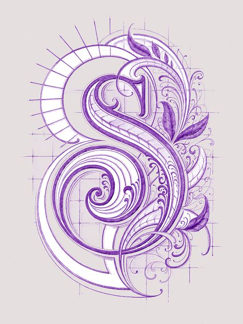 Hand Lettering IV on Behance Typography Drawing, Beautiful S, Chicano Lettering, Hand Lettering Inspiration, Tattoo Lettering Fonts, Lettering Typography, Hand Lettering Alphabet, Hand Drawn Lettering, Calligraphy Lettering