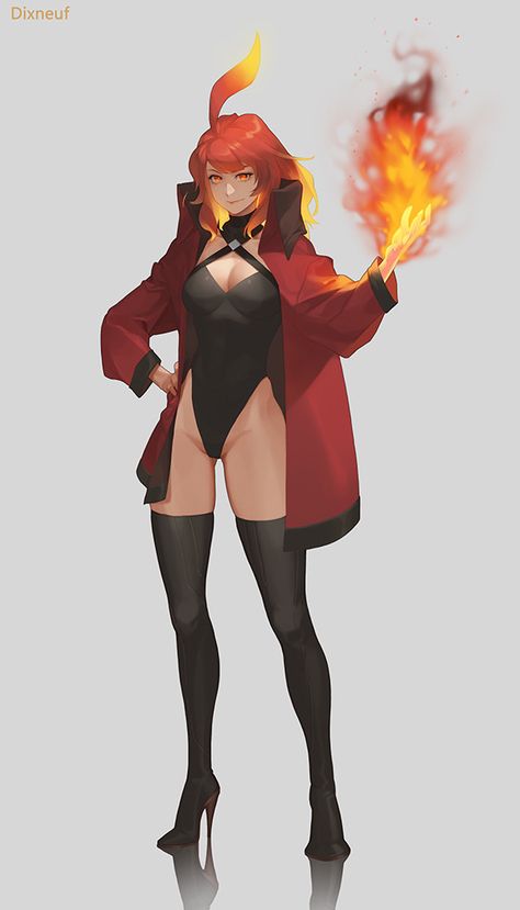 Fire Mage remake, Dixneuf cho on ArtStation at https://www.artstation.com/artwork/Xroqn Fire Mage, Anime Rpg, Wild Woman, Urban Fantasy, Superhero Art, Fantasy Character Design, Anime Films, Character Concept, Female Art