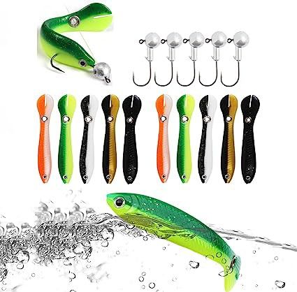 Bait Bionic Swimming Lures, Glitter Fishing Bait for Saltwater Freshwater, Slow Sinking Fishing Lures Fishing Equipment, for Fishing Bass Lures, Soft Bait, Fishing Equipment, Fishing Bait, Fishing Tips, Fishing Lure, Bass Fishing, Fishing Lures, Fresh Water