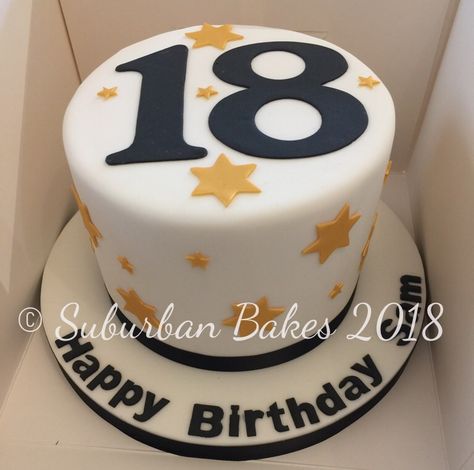 Simple design 18th birthday cake 18th Birthday Cake Male, Male 18th Birthday Cake Ideas, 18th Birthday Cake Blue And White, Round 18th Birthday Cake, 18th Birthday Cake Boys, Happy 18th Birthday Cake, Homemade 18th Birthday Cake, 50th Birthday Cakes For Men, Candy Basket