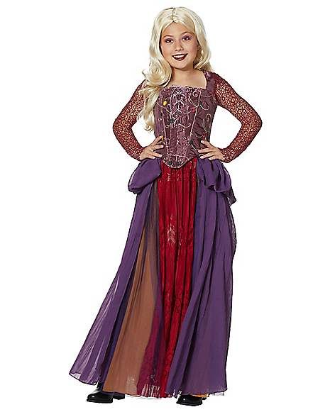 Tween Sarah Sanderson Costume The Signature Collection - Hocus Pocus - Spirithalloween.com Sarah Sanderson Hocus Pocus, Hocus Pocus Halloween Costumes, Sarah Sanderson Costume, Hocus Pocus Costume, Home Halloween Costumes, Halloween Kids Costumes Girls, Sarah Sanderson, Fish Costume, Halloween Hocus Pocus