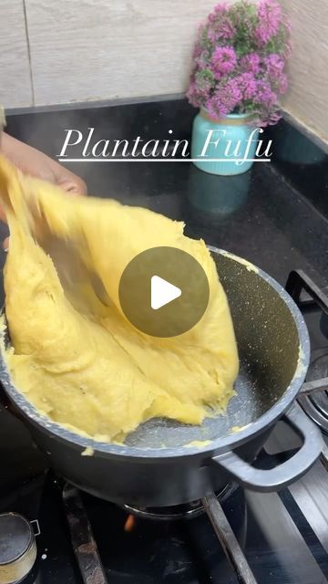 Temmy’s Kitchen on Instagram: "Happy New Month 🫶🏼❤️ Plantain Fufu What are you pairing this with? - -Peel the unripe plantain and cut it into small sizes. -Throw in the cut plantain pieces in a blender, add water and blend until smooth. -Pour the batter inside a pot and cook on medium heat stirring constantly until a stretchy and dough-like consistency is formed. -Leave it to cool for few minutes before eating. _ #Eps22 Follow us @temmys_kitchen2 for more exciting and delicious recipes ❤️ . How To Make Plantain Fufu, Plantain And Sweet Potato Recipes, Unripe Plantain Recipe, Green Plantains Recipes, Fufu Plantain, Plantain Fufu Recipe, Sweet Plantain Recipes, Plantain Recipes Sweet, Plantain Breakfast