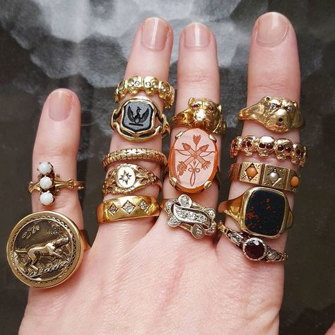 Badass Rings · Miss Moss Badass Rings, Dainty Jewellery, Rings Aesthetic, Antique Engagement Ring, Dope Jewelry, Decorations Ideas, 가을 패션, Jewelry Inspo, Aesthetic Vintage