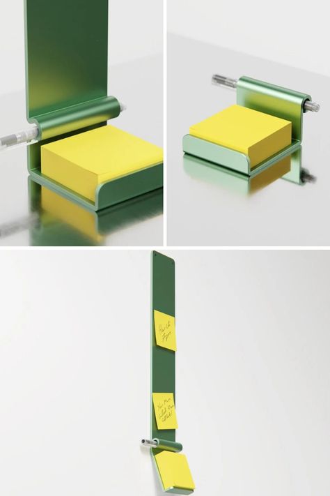 Say Goodbye to Sticky Note Chaos, A Fresh Concept for Organizing Sticky Notes and Thoughts. Learn More! Sticky Note Organizer, Origami Product, Sticky Notes Holder, Note Organizer, Sticky Note Holder, Post It Note Holders, Green Desk, Post Its, Notes Organization