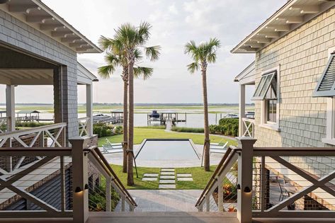 This Sullivan's Island beach house retreat is beautiful and inviting Beach House Getaway, Island Beach House, South Carolina Homes, Sullivans Island, Intracoastal Waterway, Cottage Exterior, Dream Cottage, Beach House Style, Island House