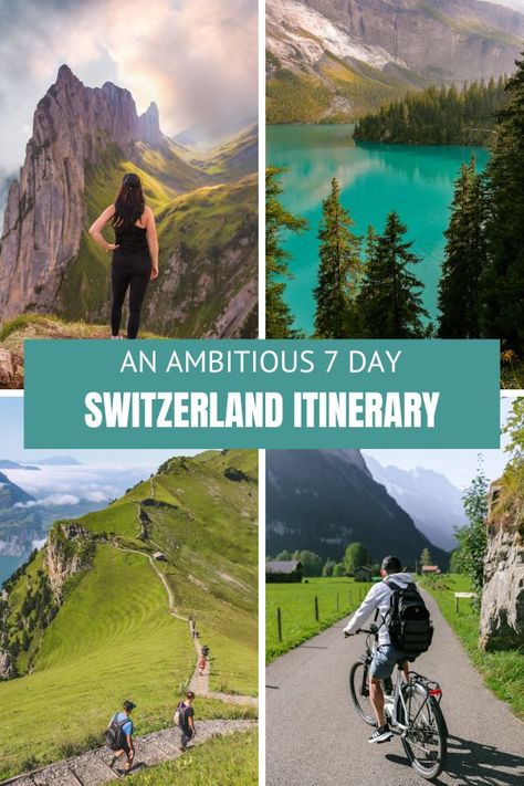 An Ambitious 7-Day Switzerland Itinerary Switzerland Itinerary 7 Days, Activities In Switzerland, 4 Days In Switzerland, Switzerland Hiking Itinerary, Switzerland Austria Itinerary, Switzerland Must See, Switzerland And Austria Itinerary, Switzerland In September, Switzerland September