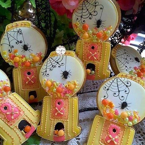 #halloweencookies #gumballmachine #decoratedcookies #royalicingcookies #customcookies #designercookies #fall #cookiesforfun #foodart… Gumball Cookie, Valentines Cookie, Cookie Stencils, Valentine Cookies, Gumball Machine, Baby Shower Cookies, Wedding Cookies, Coloring Markers, Cute Cookies