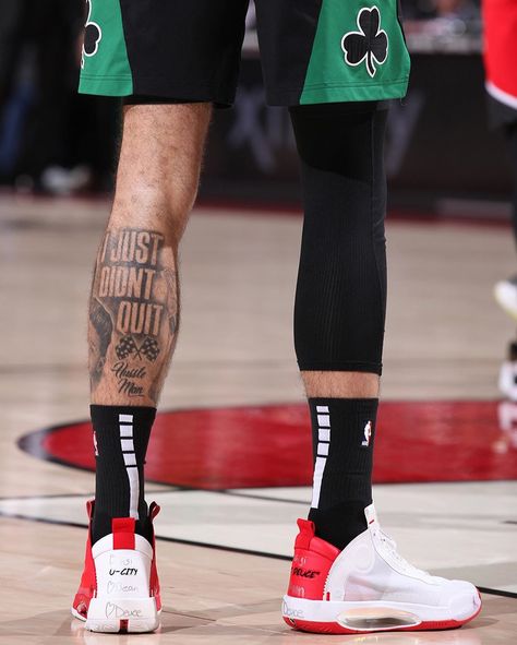 SLAM x KICKS on Instagram: “U-City, that’s the hometown. Shout out to St. Louis.” Jayson Tatum Leg Tattoo, Jason Tatum Tattoo, Jayson Tatum Tattoo, Hometown Tattoo, Woman Basketball, Leg Band Tattoos, Jason Tatum, Back Of Leg Tattoos, Black Men Tattoos