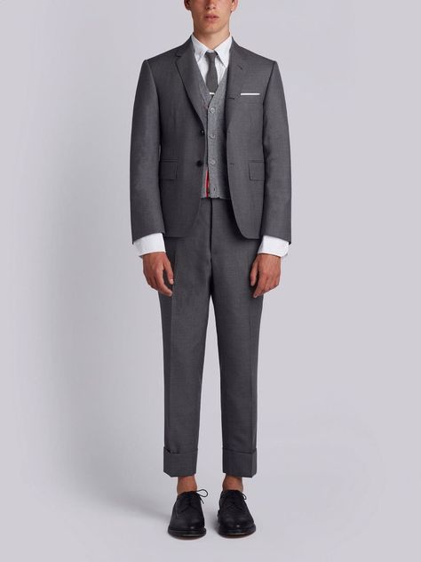 Thom Browne Suit, Thom Browne Menswear, Men's Uniform, Bespoke Clothing, Dope Fits, Business Leaders, Brown Suits, Classic Pants, Classic Suit