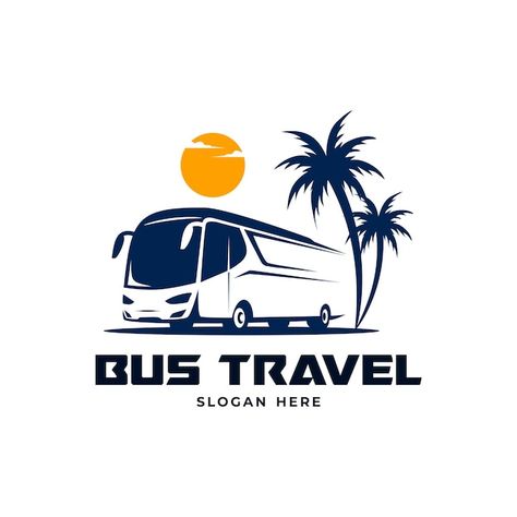 Vector bus travel logo design vector tem... | Premium Vector #Freepik #vector #car #traffic #bus #station Bus Logo Design, Travel Logo Design Ideas, Vector Bus, Travel Slogans, Bus Logo, Travel Logo Design, Car Traffic, Bus Travel, Travel Logo