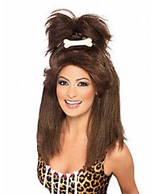 Cavewoman Wig Disco Costume, Ladies Fancy Dress, Halloween Wigs, Brown Wig, High Ponytails, Fancy Dresses Party, Costume Wigs, Long Wigs, Fancy Dress Costumes