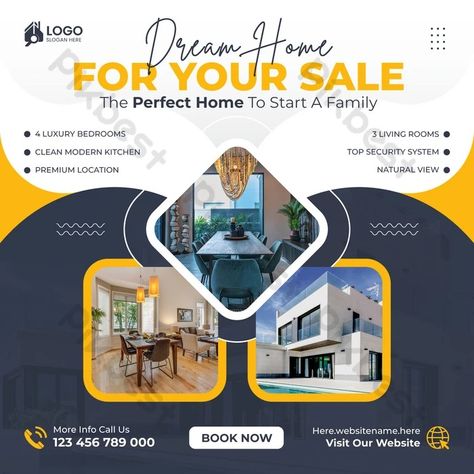 real estate house property selling ads design social media post template Real Estate Social Media Posts Design, Real Estate Post Design, Living Room Cleaning, Estate House, Facebook Cover Design, Real Estate Ads, Social Media Post Template, Ads Design, Job Ads