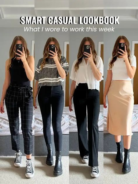 20 top Smart Casual Outfits for Spring ideas in 2024 Casual Outfits For Spring, Cold Spring Outfit, Outfits For Spring, Dress Code Casual, Smart Casual Work Outfit, Smart Casual Dress, Cute Work Outfits, Spring Work Outfits, Denim Jacket With Dress