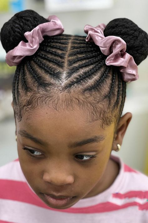 Kids Cornrows Cornrow In Two Hairstyles, Cornrows Natural Hair For Kids, Cornrow Ideas Natural Hair Braided, Natural Cornrow Hairstyles For Kids, Cornrow Ideas For Kids, Natural Hair Cornrow Styles, Cute Cornrow Hairstyles, Kids Hairstyles For School, Cornrows For Kids