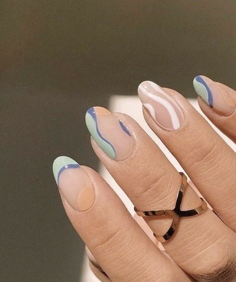 Minimal Nails, Abstract Designs, Minimalist Nails, Dream Nails, Fire Nails, Funky Nails, Pretty Acrylic Nails, Dope Nails, Short Acrylic Nails