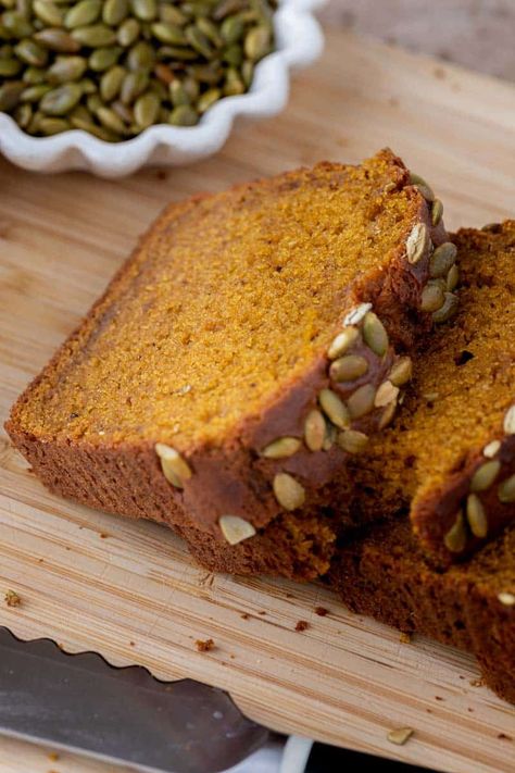 The Best Starbucks Pumpkin Bread Recipe - Lifestyle of a Foodie Maine Pumpkin Bread, Pumpkin Bread Starbucks, Starbucks Pumpkin Bread Recipe, Downeast Maine Pumpkin Bread, Bread Calories, Best Pumpkin Bread Recipe, Lifestyle Of A Foodie, Starbucks Pumpkin Bread, Downeast Maine