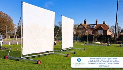 Ideal for windy areas, Roller Mesh Cricket Sight Screens allow for the wind to pass through the mesh screen & can be easily retracted when not in use. Cricket Sight Screen, Cricket Club, Mesh Screen, The Wind, The Uk, Mesh, Screen, Canvas