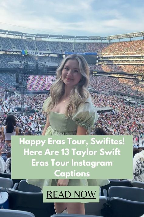 Eras tour Instagram captions Taylor Swift Eras Tour Instagram, Eras Tour Instagram, Taylor Swift Music Videos Outfits, 13 Taylor Swift, Taylor Swift Live, Instagram Taylor Swift, Enchanted Night, Instagram Post Captions, Concert Pictures