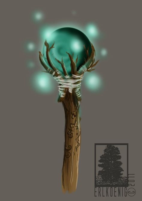 Wizard Staff by erlkoenig Staff Drawing, Wizard Staff, Wooden Staff, World Of Fantasy, Game Inspiration, Fantasy World, Art Room, Designs To Draw, Wizard