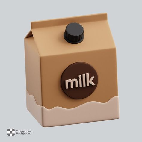 3d Packaging Design, Milk Package, Package Illustration, 3d Packaging, Virtual Reality Art, Food Blender, Ui Design Dashboard, Milk Packaging, Blender Models