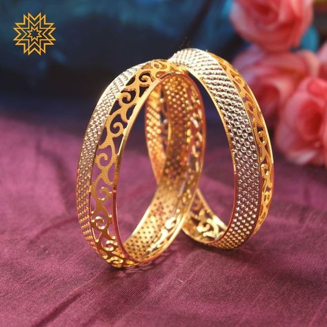 Witness Exceptional Gold Designer Jewelry from This Brand • South India Jewels Gold Bangles Indian, Gold Bangles For Women, Gold Bangle Set, Bangles Design, Gold Pendant Jewelry, Mexican Jewelry, Gold Ring Designs, Gold Rings Jewelry, Bangles Jewelry Designs