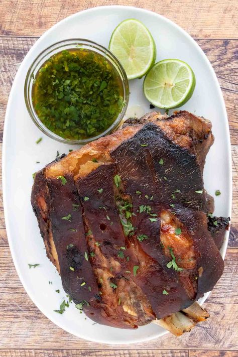 Pernil Recipe | Puerto Rican Pork Roast | Chef Dennis Pernil Recipe Puerto Rican, Puerto Rican Roast Pork, Puerto Rican Pork, Pernil Recipe, Oven Roasted Pork Loin, Oven Roasted Pulled Pork, Picnic Roast, Pulled Pork Roast, Pork Roast In Oven