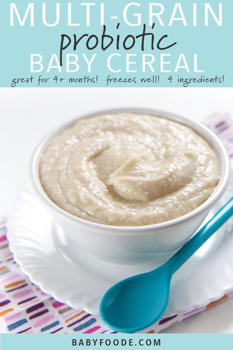 Food For Baby, Homemade Cereal, Healthy Probiotics, Baby Cereal, Healthy Baby Food, Baby First Foods, Baby Puree Recipes, Baby Puree, Organic Baby Food