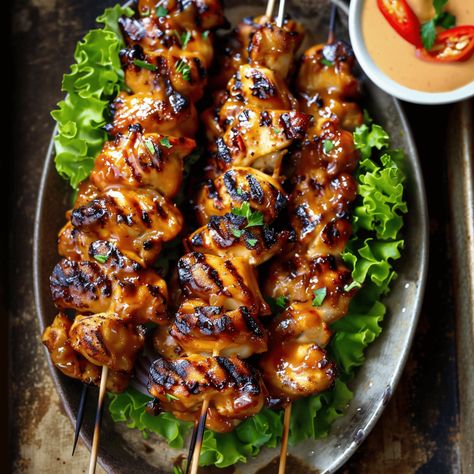 Coconut Chicken Skewers, Exotic Food Recipes, Continental Cuisine, Thai Coconut Chicken, Man Recipes, Chicken Skewer Recipe, Healthy Asian Recipes, Beef Kabobs, Jet Pack