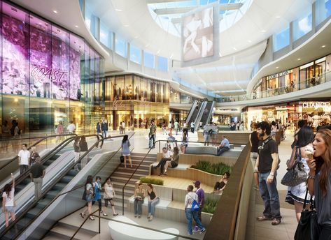 Shopping Mall Interior, Shopping Mall Design, Atrium Design, Commercial Complex, Mall Design, Centre Commercial, Visiting Greece, South Bay, Shopping Malls