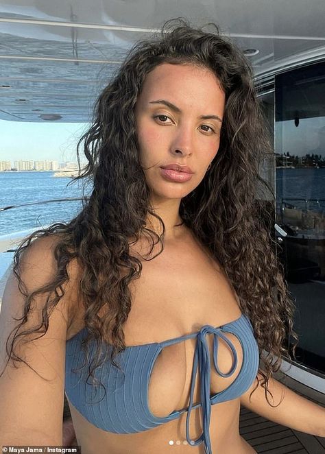 Soaking up the sun: The Bristol born broadcaster, has been splitting her time between the UK and the States in order to spend time with her NBA star fiancé, Ben Simmons Maya Jama Instagram, Maya Jama, Mtv Shows, Twitter Trending, Nba Stars, Pink Jumpsuit, Beautiful Black Women, Mtv, Miami