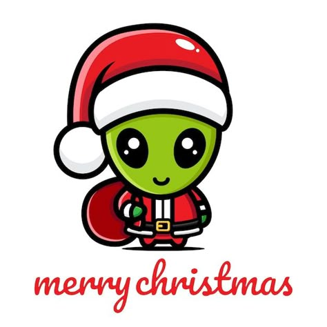 Cute Aliens, Alien Christmas, Aliens Funny, Cute Alien, Celebrating Christmas, Paint Rock, Christmas Art, Aliens, Astronomy