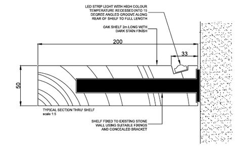 Millwork Details Drawing, Shelf Detail Drawing, Detail Drawing Interior, Joinery Details Drawing, Interior Details Drawing, Stair Detail Drawing, Shelf Detail, Led Shelf, Furniture Details Drawing