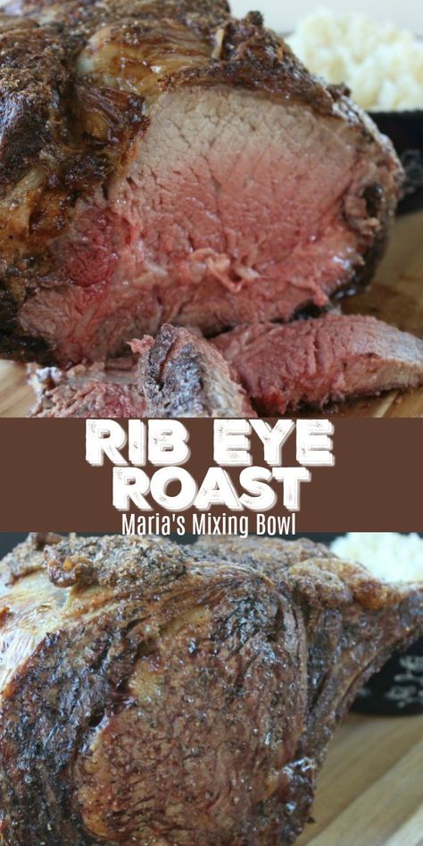 Rib Eye Roast Recipe is one of the tastiest and most expensive cuts of beef you will ever have. Let me tell you if it’s cooked right it is so worth it! #rib #eye #roast #beef #dinner #tender #company #holiday #delicious Bone In Ribeye Roast, Beef Ribeye Roast, Rib Eye Roast, Eye Roast, Beef Roasts, Prime Rib Roast Recipe, Ribeye Roast, Bone In Ribeye, Rib Roast Recipe