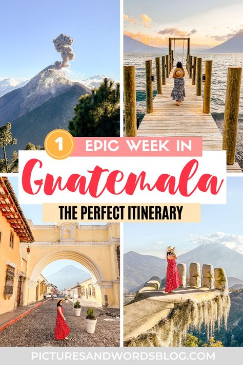 Guatemala Itinerary 5 Days, Guatemala Itinerary One Week, Guatemala Travel Guide, Guatemala Pictures, Guatemala Itinerary, Guatemala Trip, Things To Do In Antigua, Peru Trip, 7 Day Itinerary